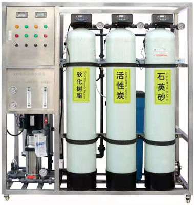 1TPH 2.1kW-380-415V 3xFRP Tanks Brackwasser Umkehrosmosewasseranlage