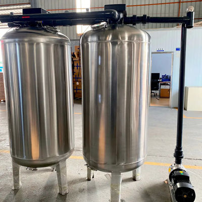6TPH 7.9kW-380-415V 2xSS304 Tanks Brackwasser Umkehrosmosewasseranlage
