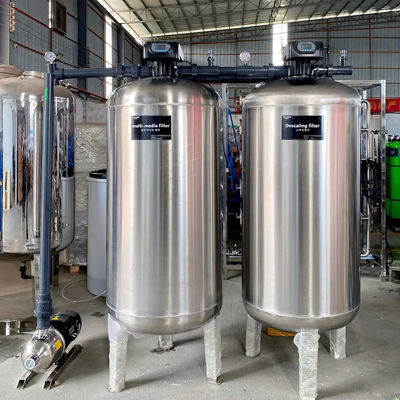 6TPH 7.9kW-380-415V 2xSS304 Tanks Brackwasser Umkehrosmosewasseranlage