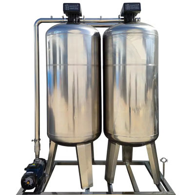 8TPH 14kW-380-415V 2xSS304 Tanks Brackwasser Umkehrosmosewasseranlage