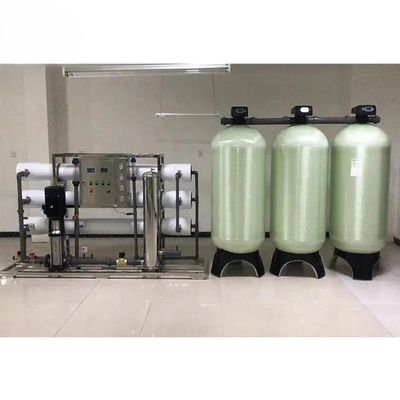 8TPH 14kW-380-415V 3xFRP Tanks Brackwasser Umkehrosmosewasseranlage