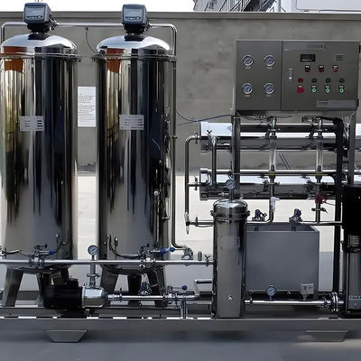 1TPH 2xSS304 Tanks Umkehrosmosewasseranlage für kommerzielle RO-Reinigung