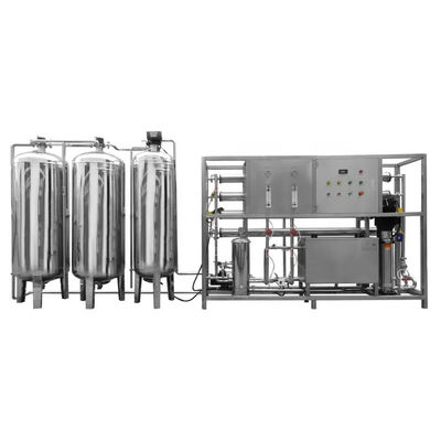 2TPH mit Edelstahl 304 Tank Brackwasser Umkehrosmose-Wasseranlage