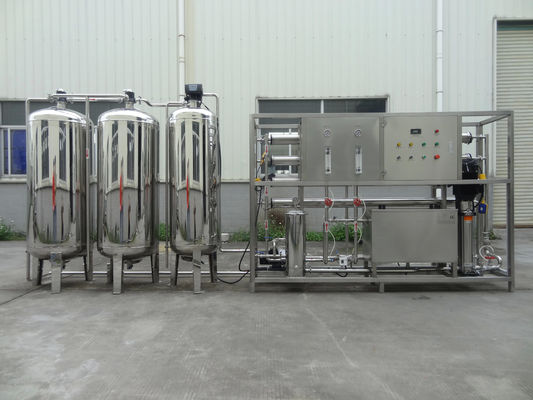 2TPH mit Edelstahl 304 Tank Brackwasser Umkehrosmose-Wasseranlage