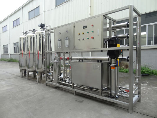 2TPH mit Edelstahl 304 Tank Brackwasser Umkehrosmose-Wasseranlage
