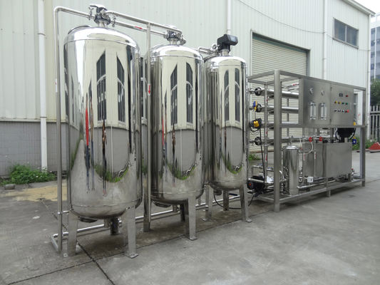 2TPH mit Edelstahl 304 Tank Brackwasser Umkehrosmose-Wasseranlage