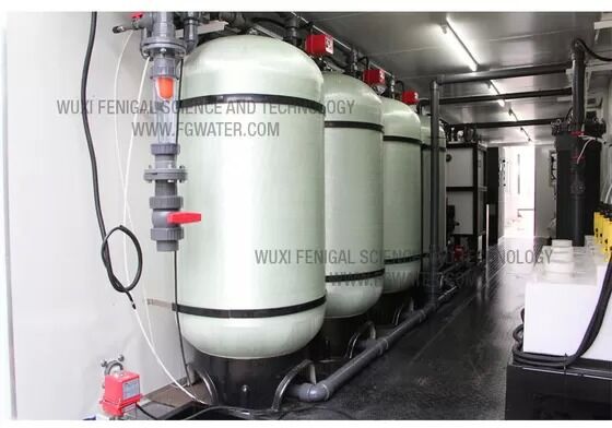 100 M3/Tag 70% Rückgewinnungsrate Brackwasser Umkehrosmose-System in 20 Fuß Container