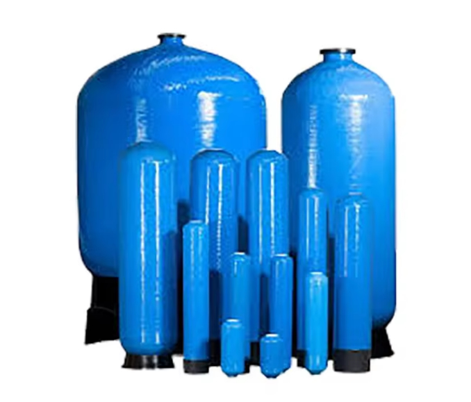 1654 Zoll hoher Festigkeit FRP Tank φ400×1400mm 3,2-4,5T/H 2,5" Gewinde Oberöffnung