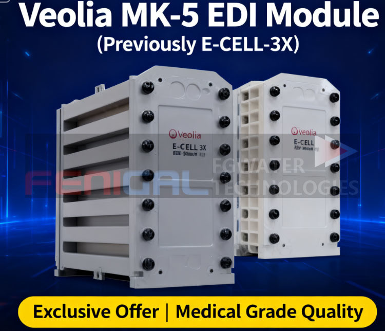 Veolia MK-5 EDI Module (Previously E-CELL-3X) Premium Ultra-Pure Water Solution for the Medical Industry